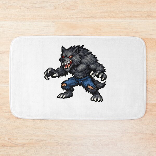 Item preview, Angry Pixelated Werewolf – Retro Art designed and sold by NextNoob485.