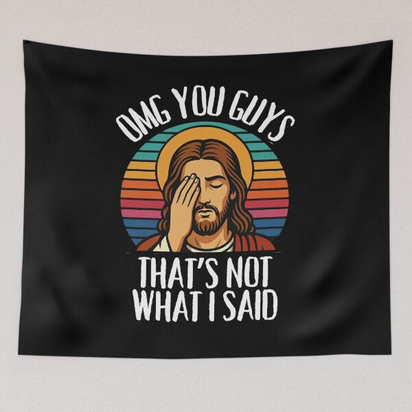 Item preview, Jesus Sarcastic Graphic Retro Facepalm designed and sold by TshirtsOnline-.