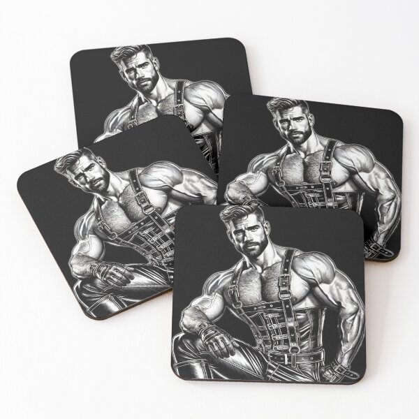 Item preview, Gay Leather Bar Gods Tom of Finland Tribute San Francisco Pride Graphic Design designed and sold by ItsAKinkThing.