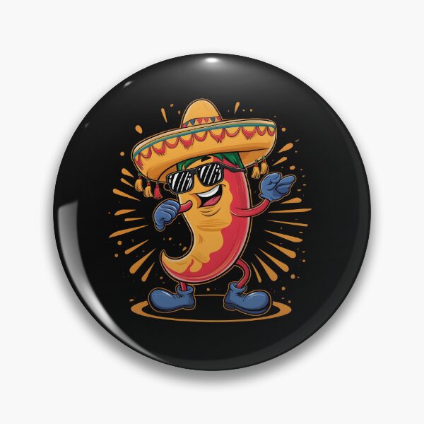 Item preview, Fun Chili Mexico Samba smilining Sombrero Dance designed and sold by madevdine.