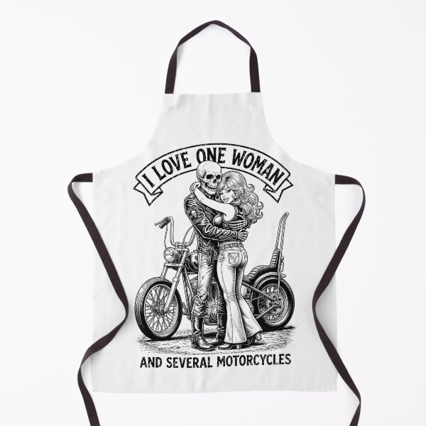 Item preview, I Love One Woman Motorcycle Skeleton Biker Funny Motorcycles designed and sold by GrandeDuc.