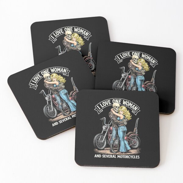 Item preview, I Love One Woman Motorcycle Skeleton Biker Funny Motorcycles designed and sold by GrandeDuc.