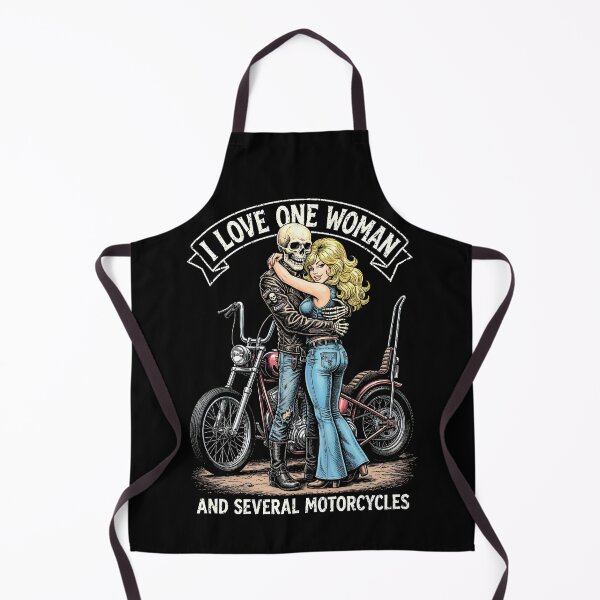 Item preview, I Love One Woman Motorcycle Skeleton Biker Funny Motorcycles designed and sold by GrandeDuc.
