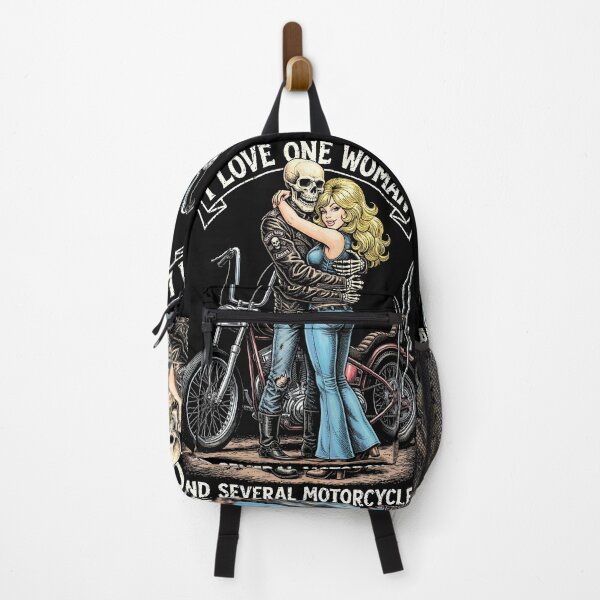 Item preview, I Love One Woman Motorcycle Skeleton Biker Funny Motorcycles designed and sold by GrandeDuc.
