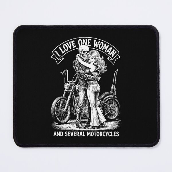 Item preview, I Love One Woman Motorcycle Skeleton Biker Funny Motorcycles designed and sold by GrandeDuc.