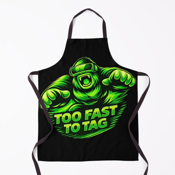 Item preview, Too Fast to Tag – VR Gorilla Gamer Design (Green Neon) designed and sold by JustJaxGaming.
