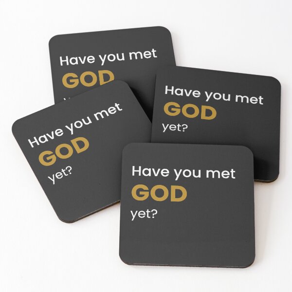 Item preview, Have You Met GOD Yet? Christian Minimalist Typography Shirt | Faith-Based Gold Text Design designed and sold by QuietRootStudio.