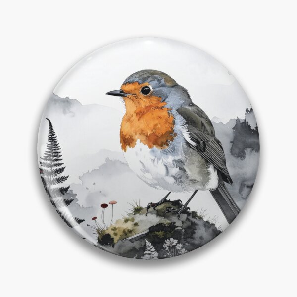 Item preview, Robin Guardian Spirit: British Garden Bird Art & Cottagecore Decor designed and sold by Englandbear.