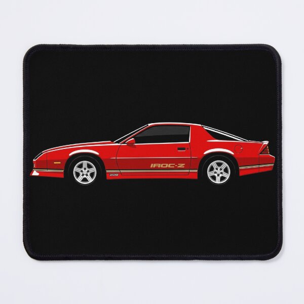 Item preview, Chevrolet Camaro IROC-Z – 80s Red Muscle Car Side Profile Illustration designed and sold by Stinky Lincy's Apparel Company.
