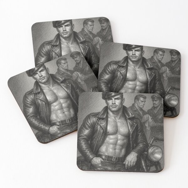 Item preview, Vintage Leather Legends Berlin Bikers Series Raw Leder Pride Tom of Finland Tribute Graphic Design designed and sold by ItsAKinkThing.