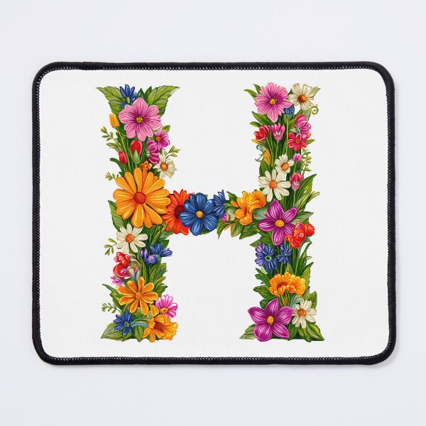 Item preview, Floral Letter H - Vibrant Botanical Alphabet Art Print designed and sold by DesignArtist.ia.