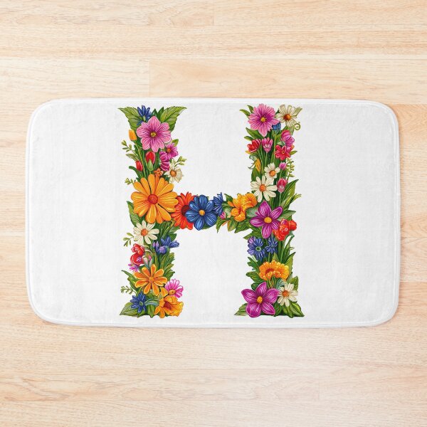 Item preview, Floral Letter H - Vibrant Botanical Alphabet Art Print designed and sold by DesignArtist.ia.
