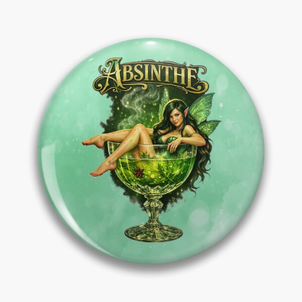 Item preview, Absinthe Fairy Enchantress Green Muse Absinthe Art • Vintage Absinthe Spirit designed and sold by MysticOzzy.