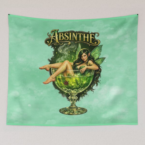 Item preview, Absinthe Fairy Enchantress Green Muse Absinthe Art • Vintage Absinthe Spirit designed and sold by MysticOzzy.