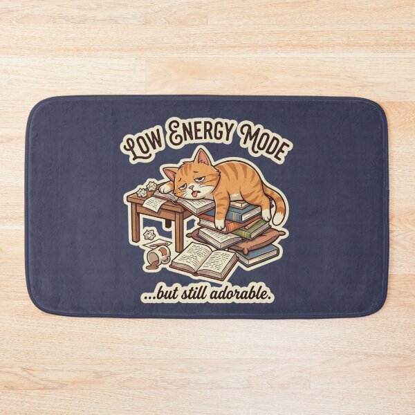 Item preview, Exhausted Cat Nap Low Energy Mode Studying Vibe designed and sold by MoonVibe-studio.