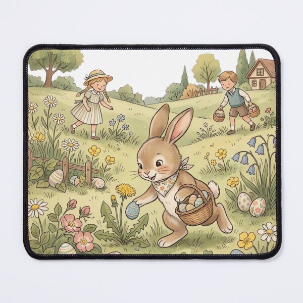 Item preview, Vintage Easter Bunny Egg Hunt designed and sold by urbinet.