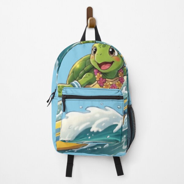 Item preview, Kawaii Anime Sea Turtle Surfing Big Wave designed and sold by WalterAdd.