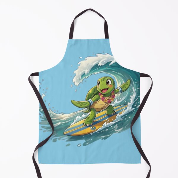 Item preview, Kawaii Anime Sea Turtle Surfing Big Wave designed and sold by WalterAdd.