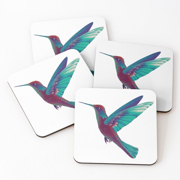 Item preview, Iridescent Teal Maroon Hummingbird - Vibrant Bird in Flight Illustration designed and sold by TheArtOfTreble.