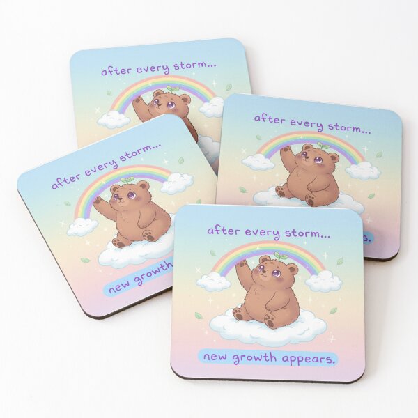 Item preview, "After Every Storm New Growth Appears" Bear with Rainbow designed and sold by DreamCasterArt.
