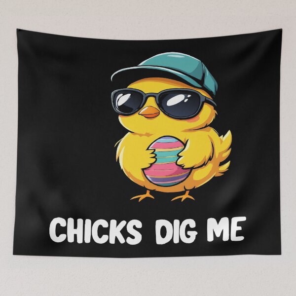 Item preview, FUNNY hip hop easter CHICKS DIG ME designed and sold by Uglyandcute.