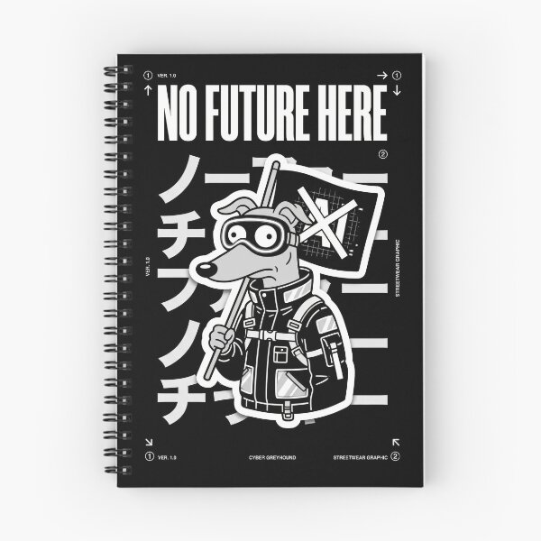 Item preview, Cyber Greyhound No Future Dystopian Poster designed and sold by Flying Doggo.