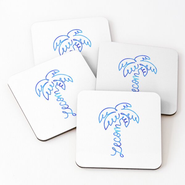 Item preview, LECOM palm tree line blue designed and sold by GuavaMatcha3.