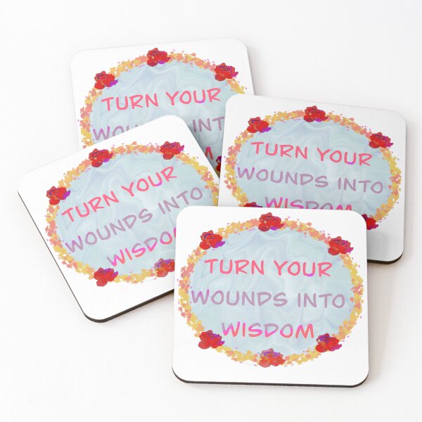 Item preview, Inspirational Floral Quote Turn Your Wounds into Wisdom Design designed and sold by TheBO-tique.
