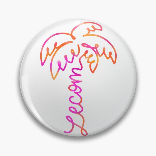 Item preview, LECOM palm tree single line PINK ORANGE designed and sold by GuavaMatcha3.