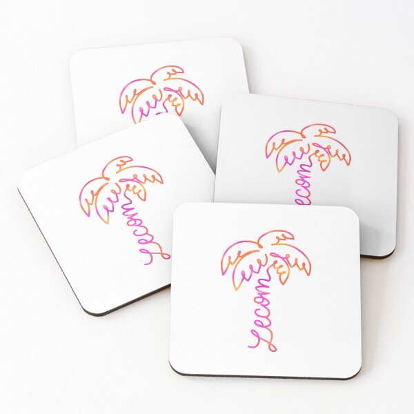 Item preview, LECOM palm tree single line PINK ORANGE designed and sold by GuavaMatcha3.