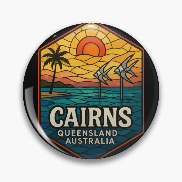 Item preview, Cairns Queensland Australia Stained Glass Art Travel designed and sold by TomFrontierArt.