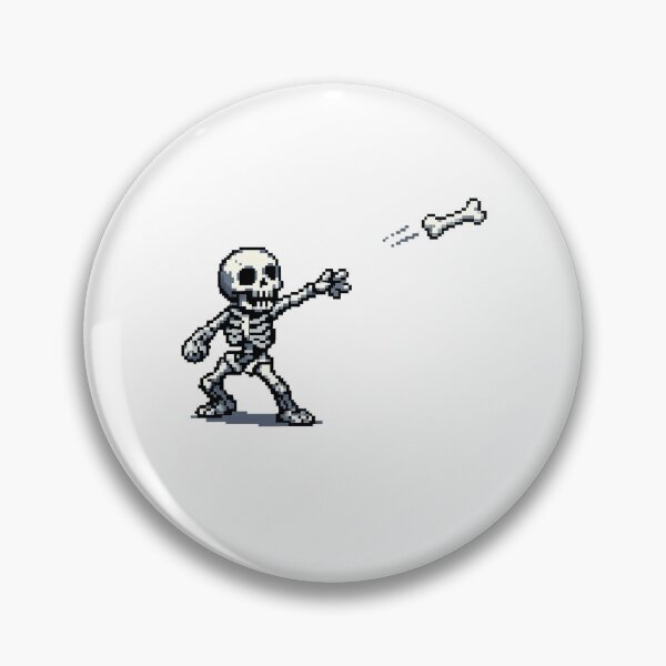 Item preview, Bone Thrower Skeleton – Pixel Art designed and sold by NextNoob485.