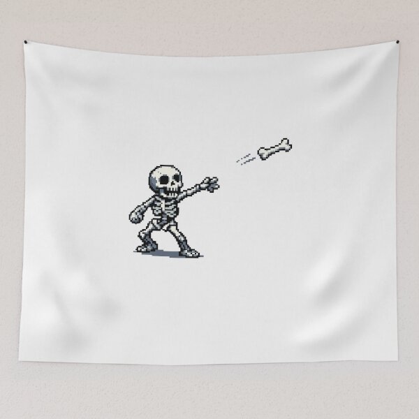 Item preview, Bone Thrower Skeleton – Pixel Art designed and sold by NextNoob485.