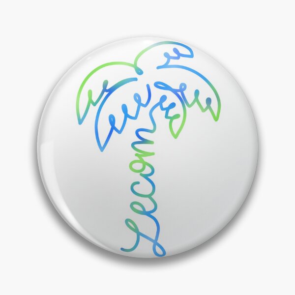 Item preview, LECOM palm tree BLUE GREEN designed and sold by GuavaMatcha3.