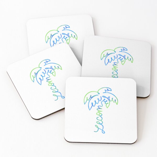 Item preview, LECOM palm tree BLUE GREEN designed and sold by GuavaMatcha3.