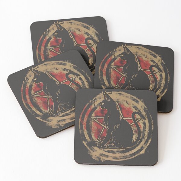 Item preview, Black Mass — Gothic Occult Cat Art designed and sold by Mourne & Dusk.