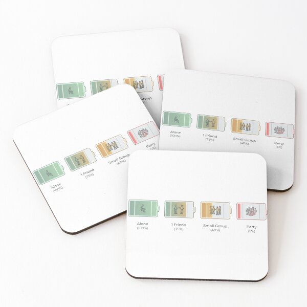 Item preview, Introvert Social Battery Funny Design designed and sold by Quiet Mode Studio.