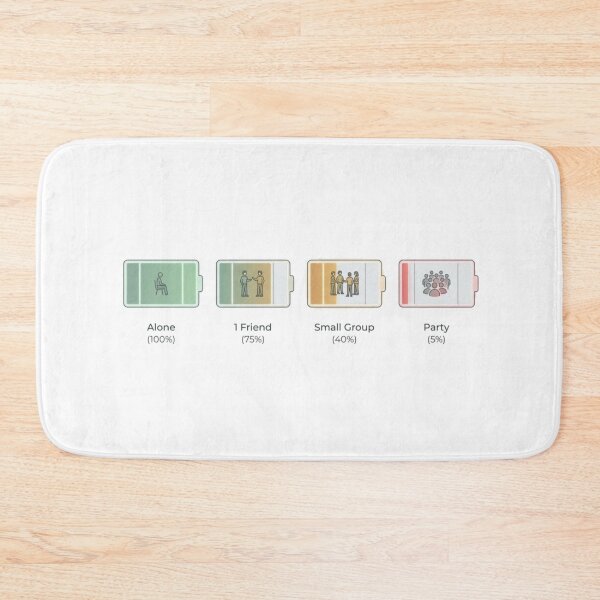 Item preview, Introvert Social Battery Funny Design designed and sold by Quiet Mode Studio.