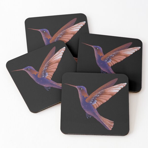 Item preview, Iridescent Purple Orange Hummingbird - Vibrant Spiritual Bird Illustration designed and sold by TheArtOfTreble.