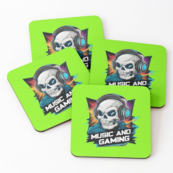 Item preview, Skeleton Music and Gaming dark and vivid colors designed and sold by madevdine.