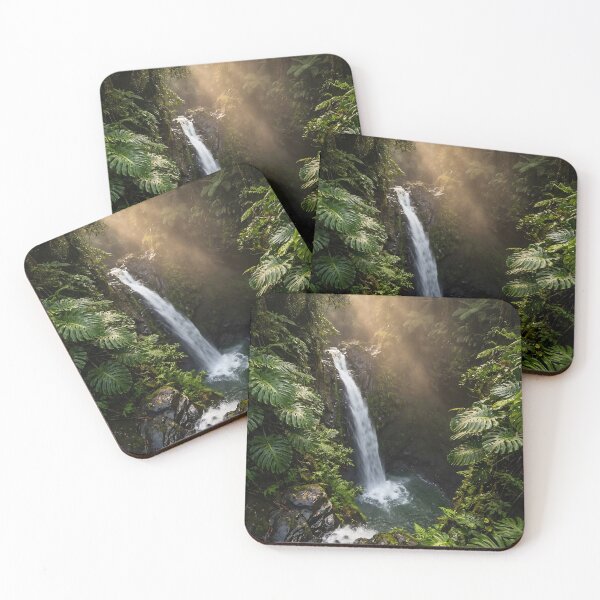 Artikelvorschau, Jungle Waterfall With Sunbeams entworfen und verkauft von Vista Atelier.