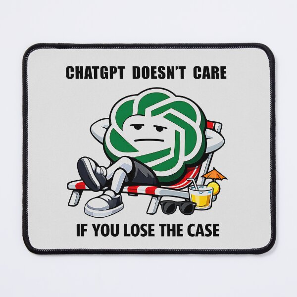 Item preview, Funny Lawyer: ChatGPT Doesn’t Care – Lazy Humor for Attorney At Law designed and sold by EdGraphy.