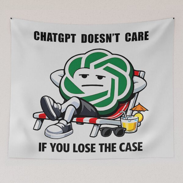 Item preview, Funny Lawyer: ChatGPT Doesn’t Care – Lazy Humor for Attorney At Law designed and sold by EdGraphy.