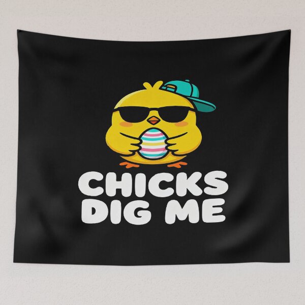 Item preview, FUNNY hip hop easter CHICKS DIG ME designed and sold by Uglyandcute.