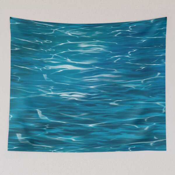 Item preview, Turquoise Blue Water Ripple Pattern - Ocean Pool Texture Seamless designed and sold by TheArtOfTreble.