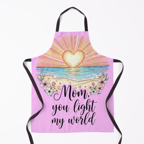 Item preview, Mom, You Light My World – Heart-Shaped Sunset Beach Design designed and sold by Sea Gem.