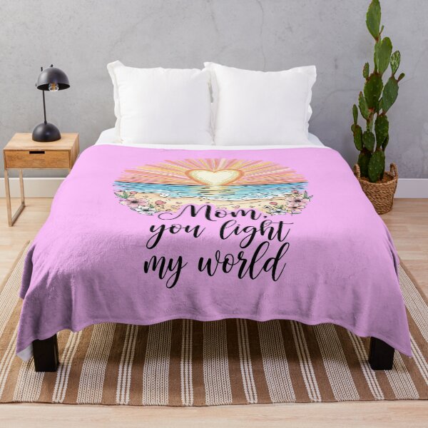 Item preview, Mom, You Light My World – Heart-Shaped Sunset Beach Design designed and sold by Sea Gem.