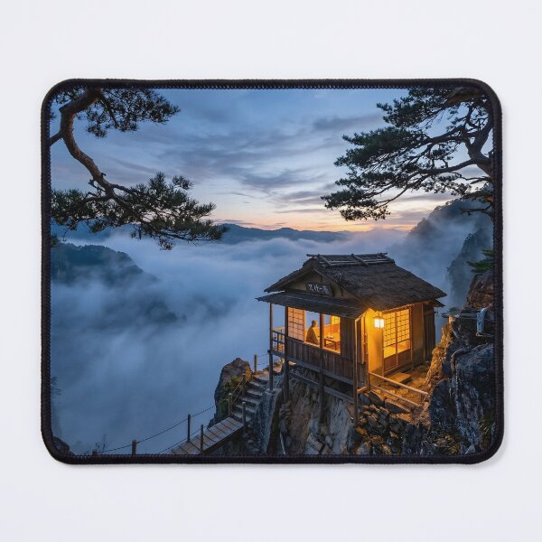 Item preview, Mystical Wooden Cabin High Above Mountain Fog designed and sold by Vista Atelier.