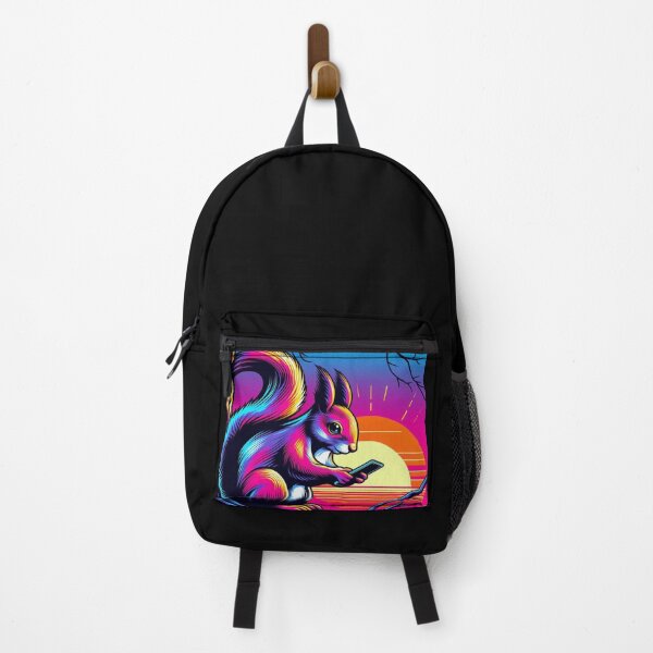 Item preview, Neon Squirrel – Digital Sunset Vibes designed and sold by Dogandesighn.