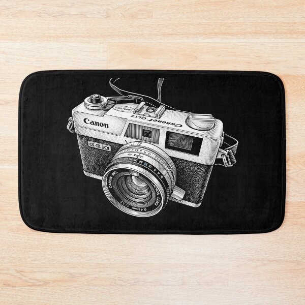 Item preview, Canon QL17 GIII – Vintage Film Camera Illustration (Black & White) designed and sold by Stinky Lincy's Apparel Company.